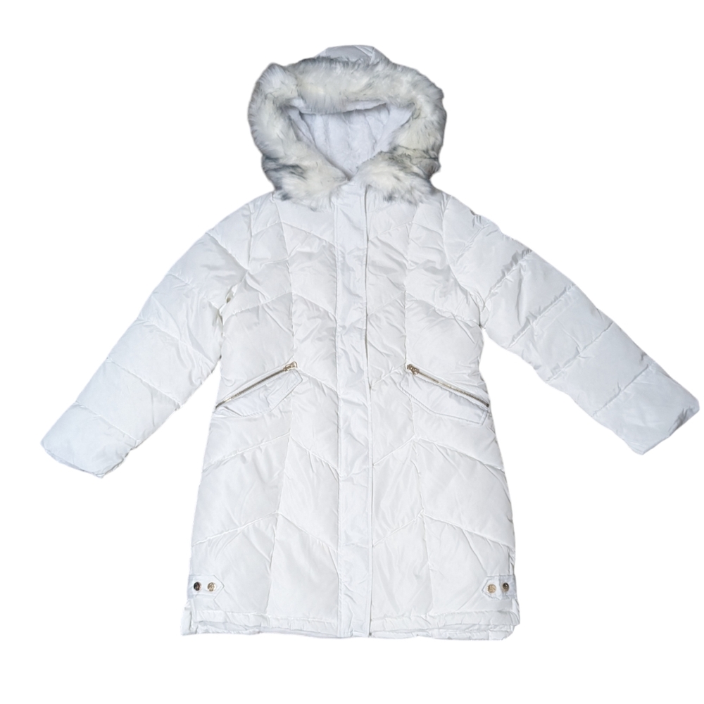 Jessica Simpson Long Puffer Women's White Medium